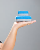 [Saver Applicator] Microfiber Wax Or Coating Applicator Sponge with Plastic Barrier - Blue & Gray [12 pack]
