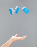 [Saver Applicator] Microfiber Wax Or Coating Applicator Sponge with Plastic Barrier - Blue & Gray [12 pack]