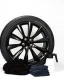 Black Chenille MF Wash Mitt - Ultra Plush - Rinseless Or Tradition Wash